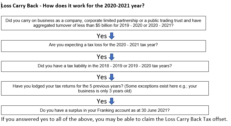 2021 Tax Tips – Loss Carry Back