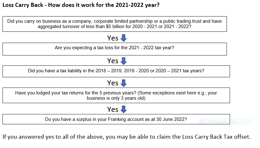 2022 Tax Tips – Loss Carry Back