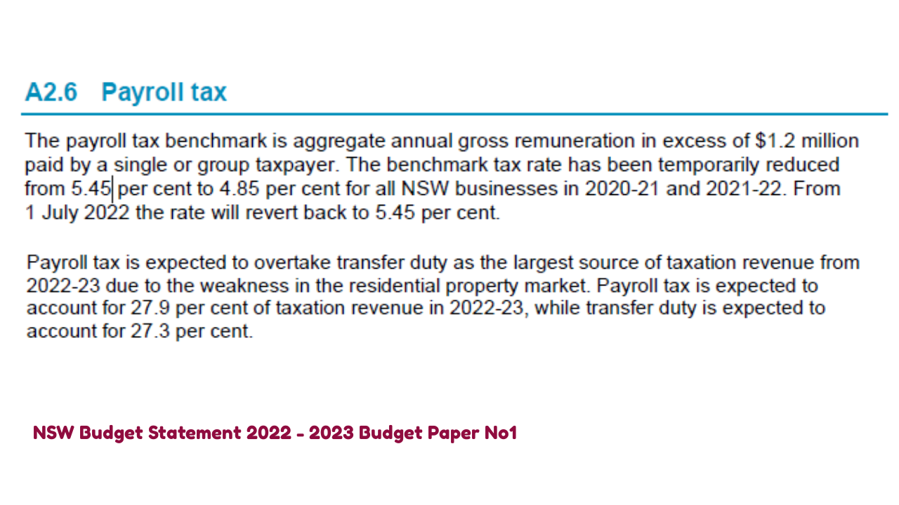 NSW Payroll Tax Changes happening 1 July 2022  A Real CFO