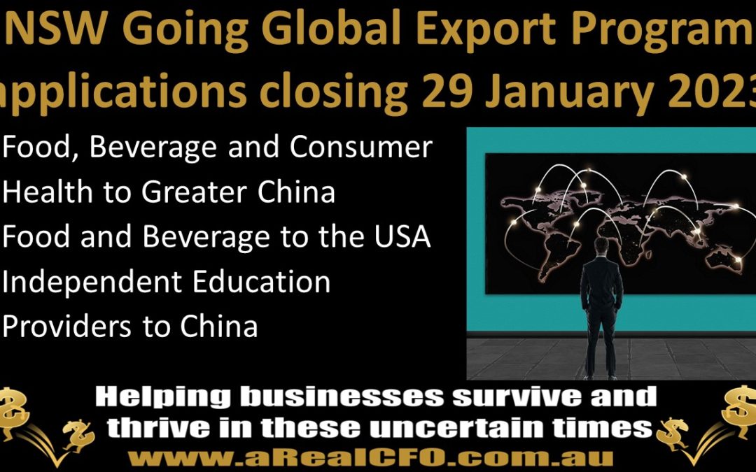 NSW Going Global Export Program applications closing 29 January 2023