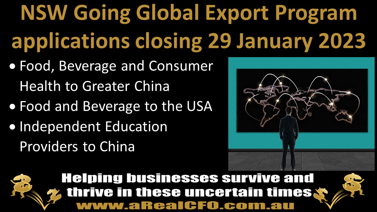 NSW Going Global Export Program applications closing 29 January 2023