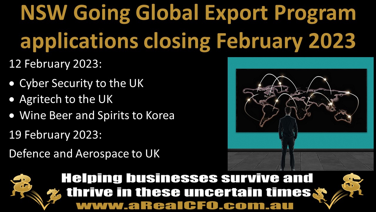 NSW Going Global Export Program applications closing February 2023