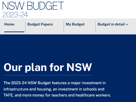 2023-24 NSW State Budget and Business