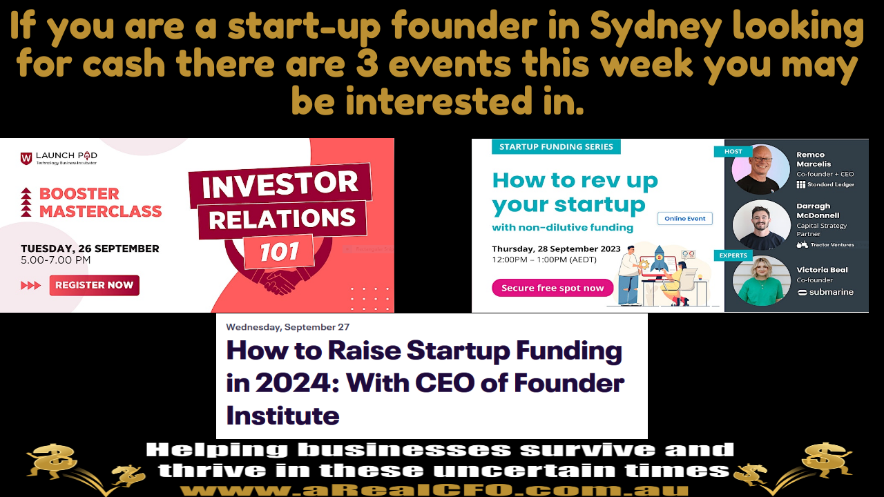 Start-up in Sydney looking for Cash