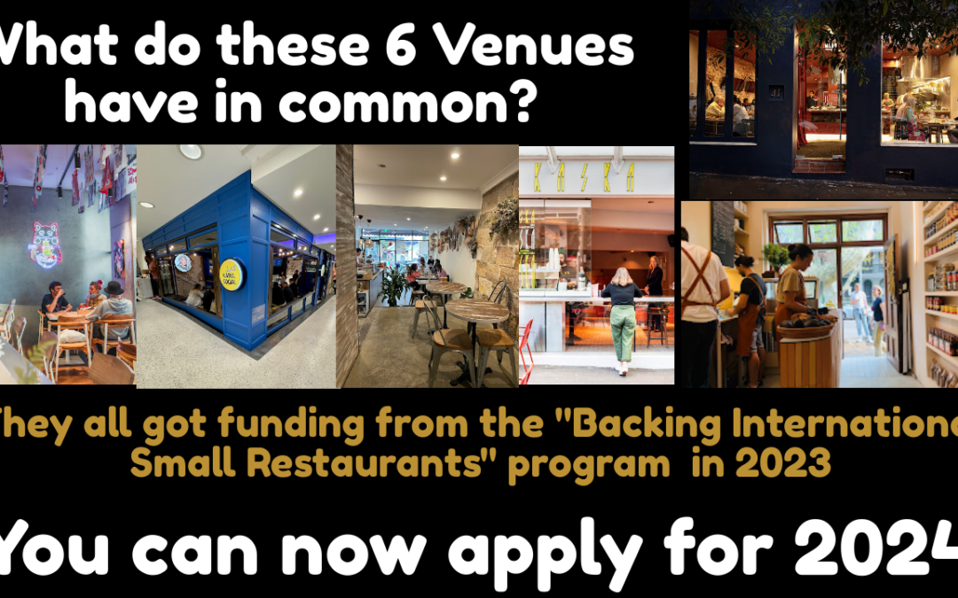The Backing International Small Restaurants Grant program is now open for applications