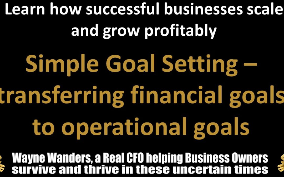 Translating your financial goals into operational goals