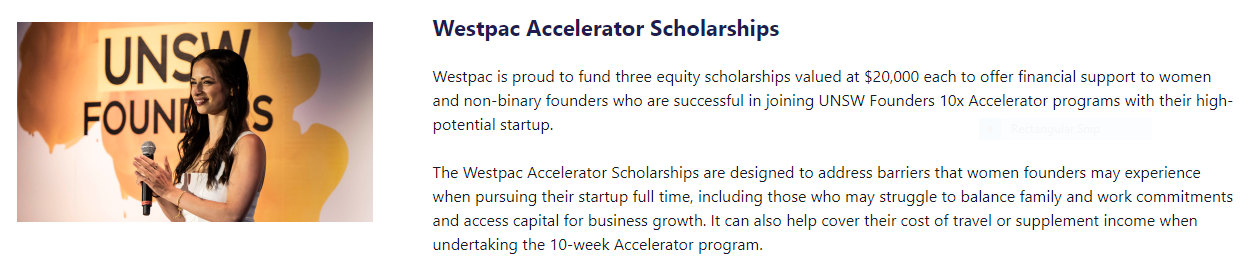 Westpac Accelerator Scholarships