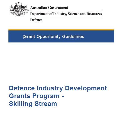 Defence Industry Development Grants Program - Skilling Stream