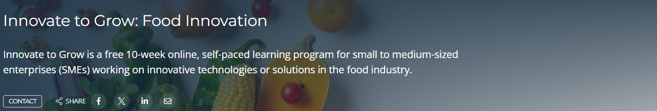 CSIRO Innovate to Grow – Food Innovation