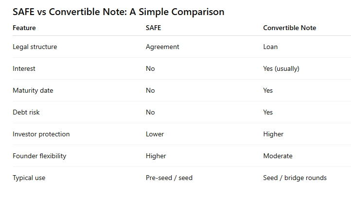 equity hybrids safe vs convertible note