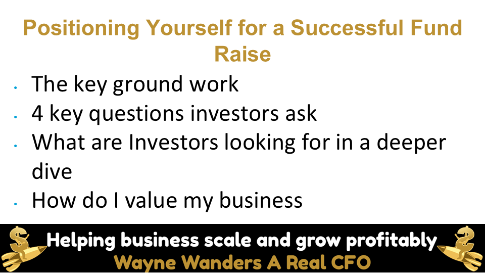 Positioning yourself for a successful fund raise