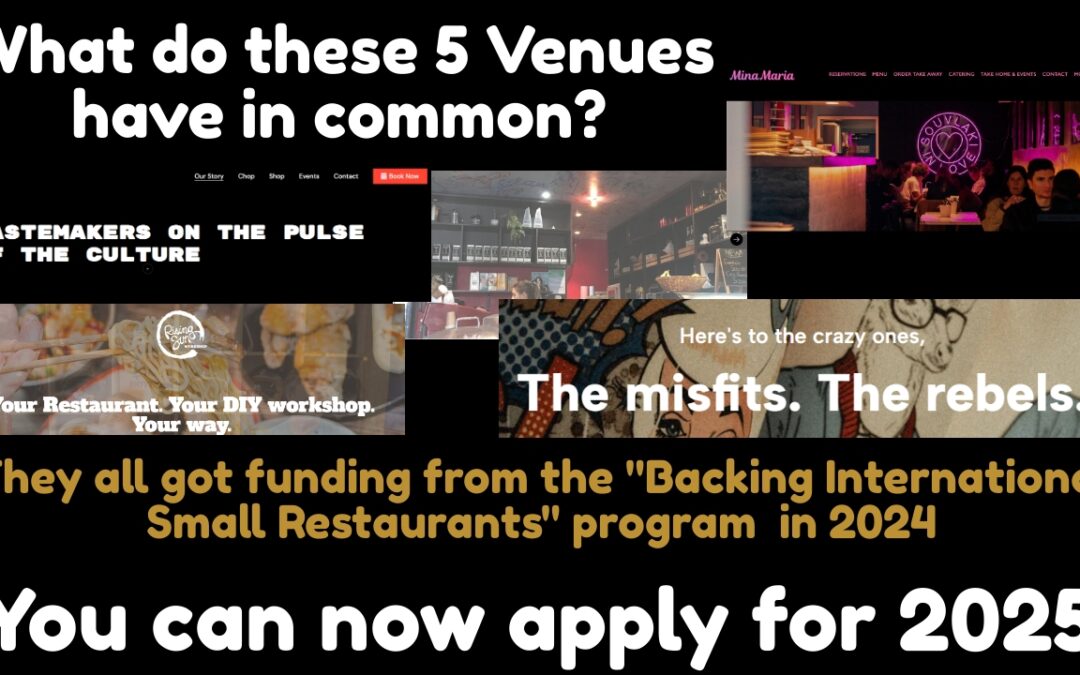 Backing International Small Restaurants Grant program