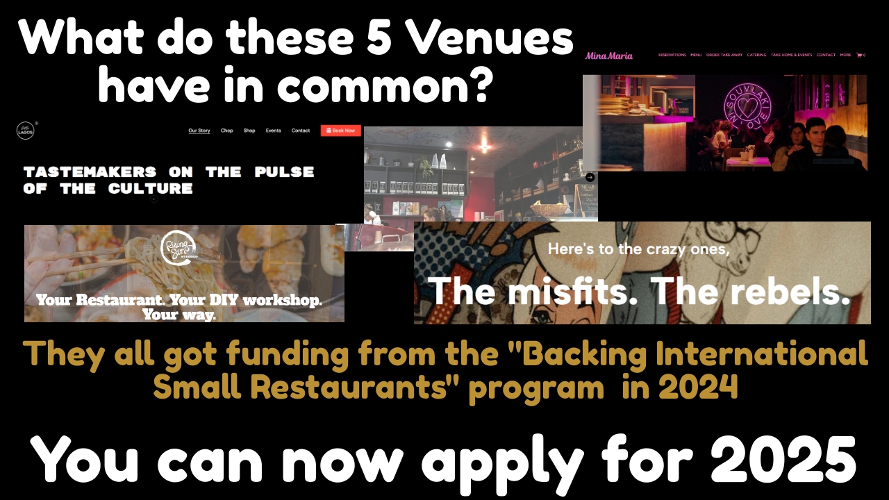 Backing International Small Restaurants program Backing International Small Restaurants Grant program
