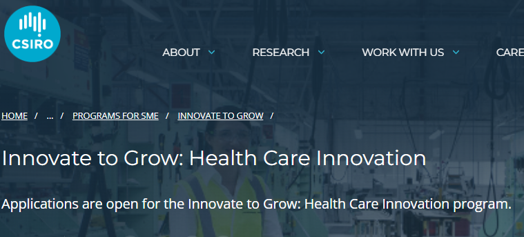 CSIRO Innovate to Grow – Health Care Innovation