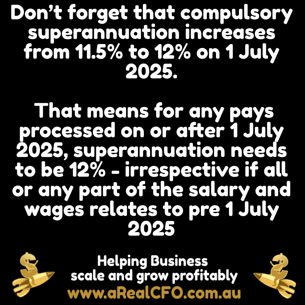 Superannuation increase July 2025