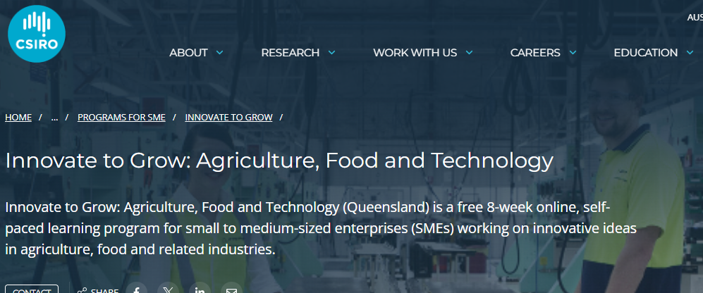 CSIRO Innovate to Grow – Agrifood – QLD