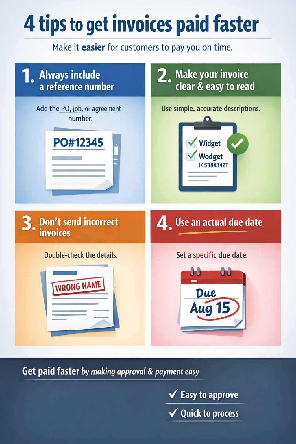 4 tips to get invoices paid faster