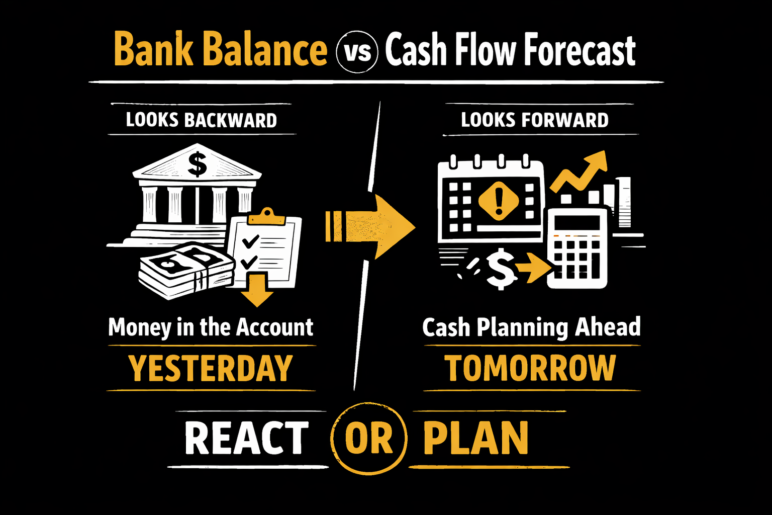Bank Balance vs Cash Flow Forecast