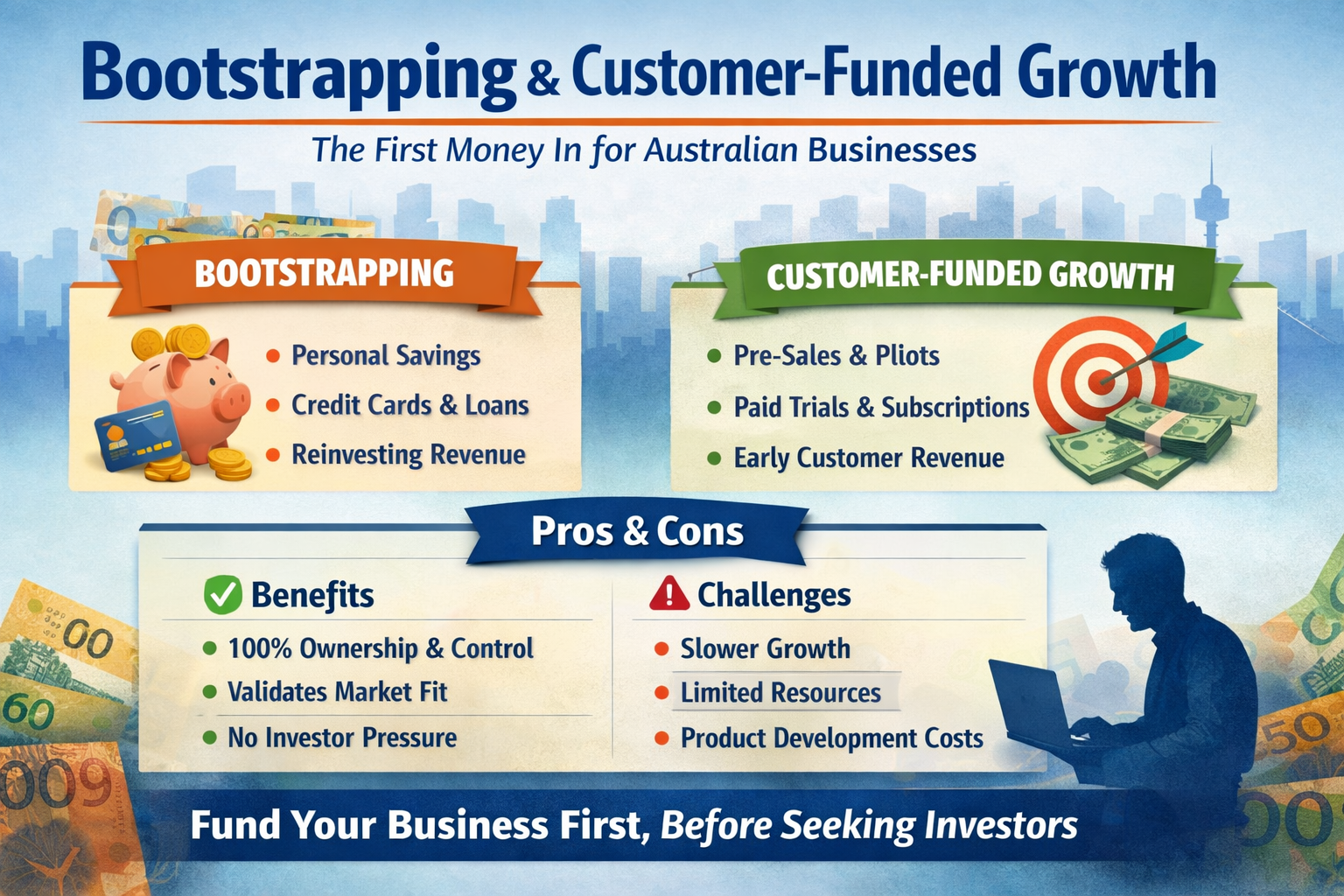 Bootstrapping and Customer-Funded Growth: The First Money In