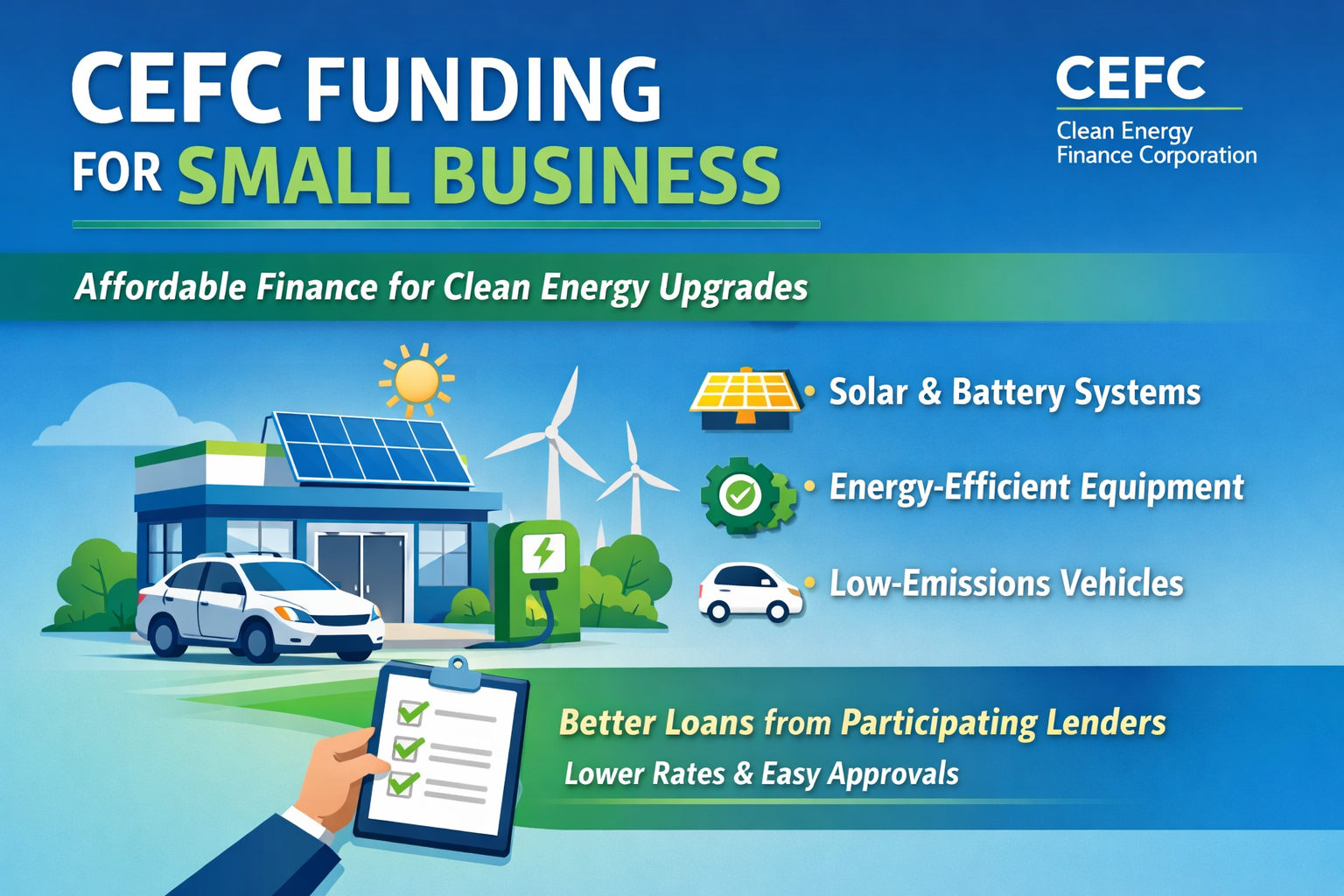 Clean Energy Finance Corporation (CEFC) – How It Helps Small & Medium Businesses