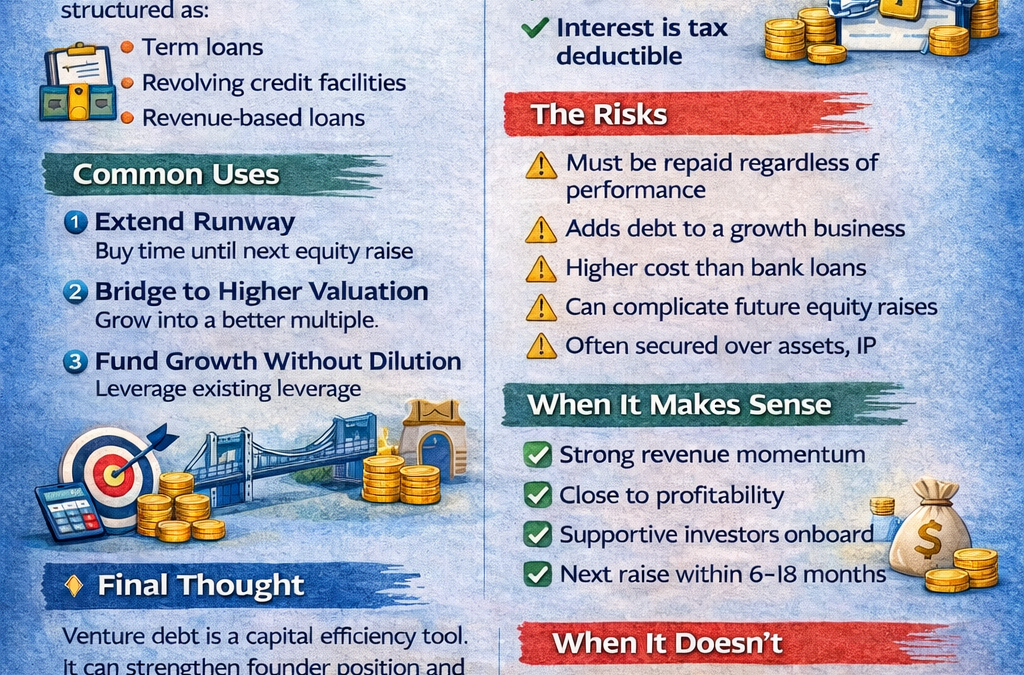 Venture Debt: When It Makes Sense and When It Doesn’t
