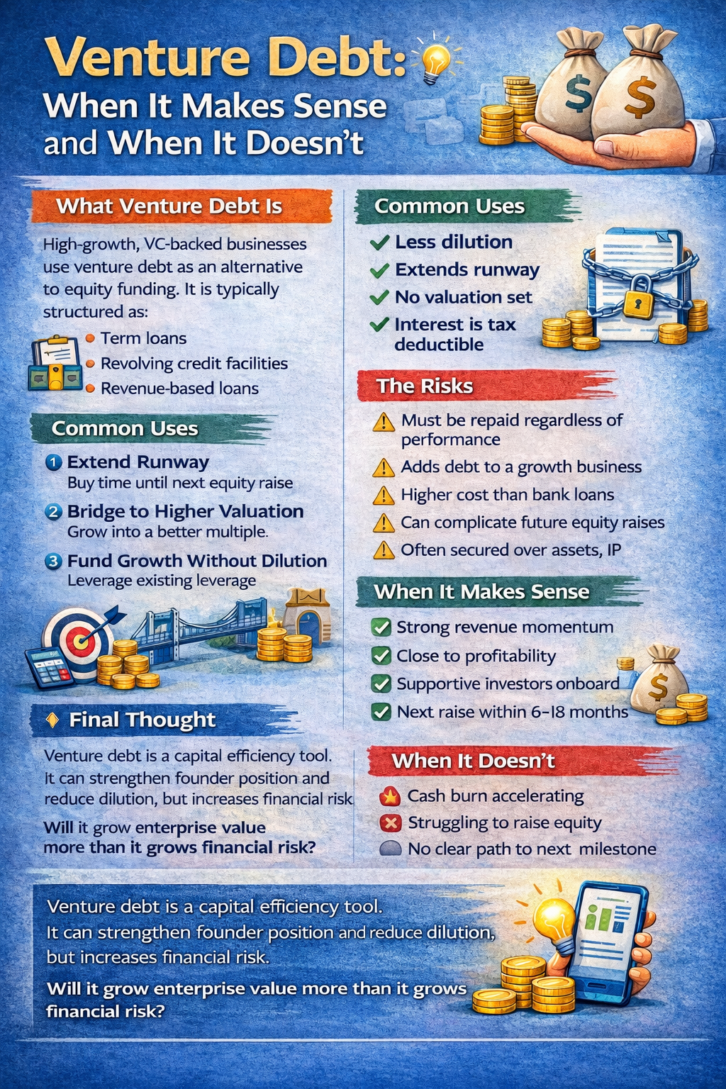 Venture Debt: When It Makes Sense and When It Doesn’t