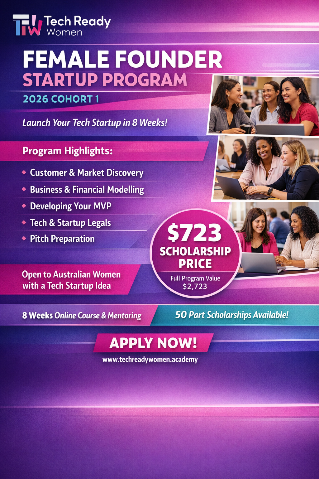Tech Ready Women Female Founder Startup Program